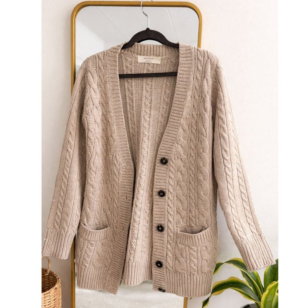 ZARA Open-Knit Cardigan Sweaters for Women